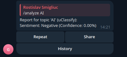 Report example screenshot
