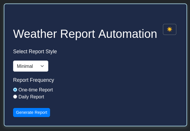 Report screenshot
